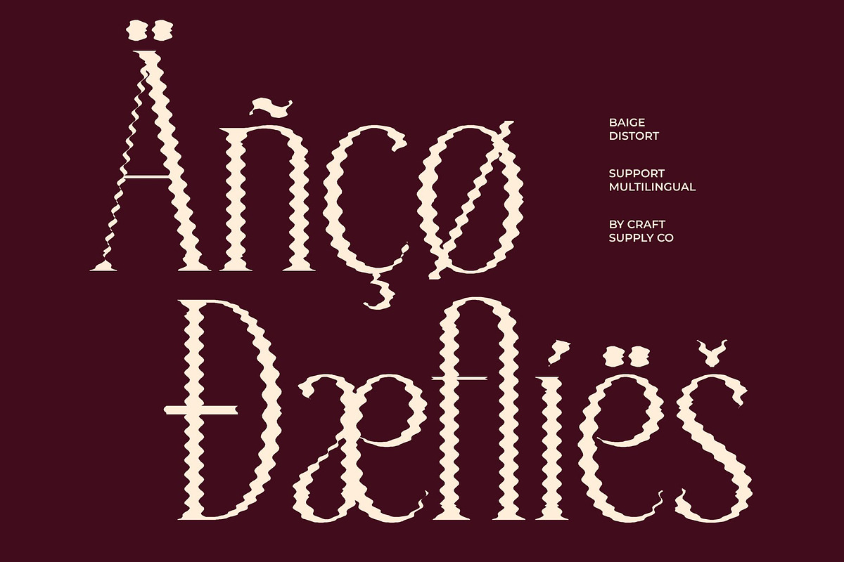 Baige Distort, a Serif Font by Craft Supply Co. (Photo 7 of 8)
