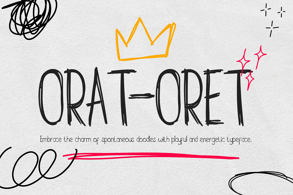 Orat-oret / Handwriting Font, a Handwritten Font by ghozai studio (Photo 1 of 5)