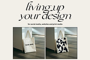 Aesthetic Canvas Tote Bag Mockups, a Merchandise Mockup by Bonumo (Thumbnail 2 of 6)