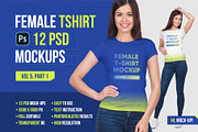Female T-Shirt Mockups Vol 5 Part 1, a Shirt Mockup by Hi, Mock-Up! (Thumbnail 1 of 10)