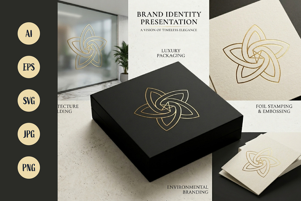Knot Gold Star Geometric Elegant, a Branding & Logo Template by Saba Vector (Photo 1 of 4)