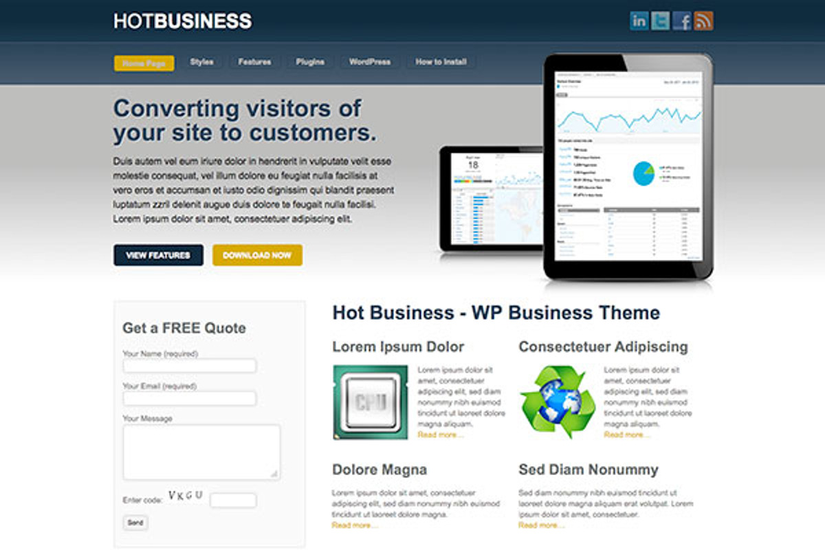Hot Business, a WordPress Template by hot-themes (Photo 5 of 5)