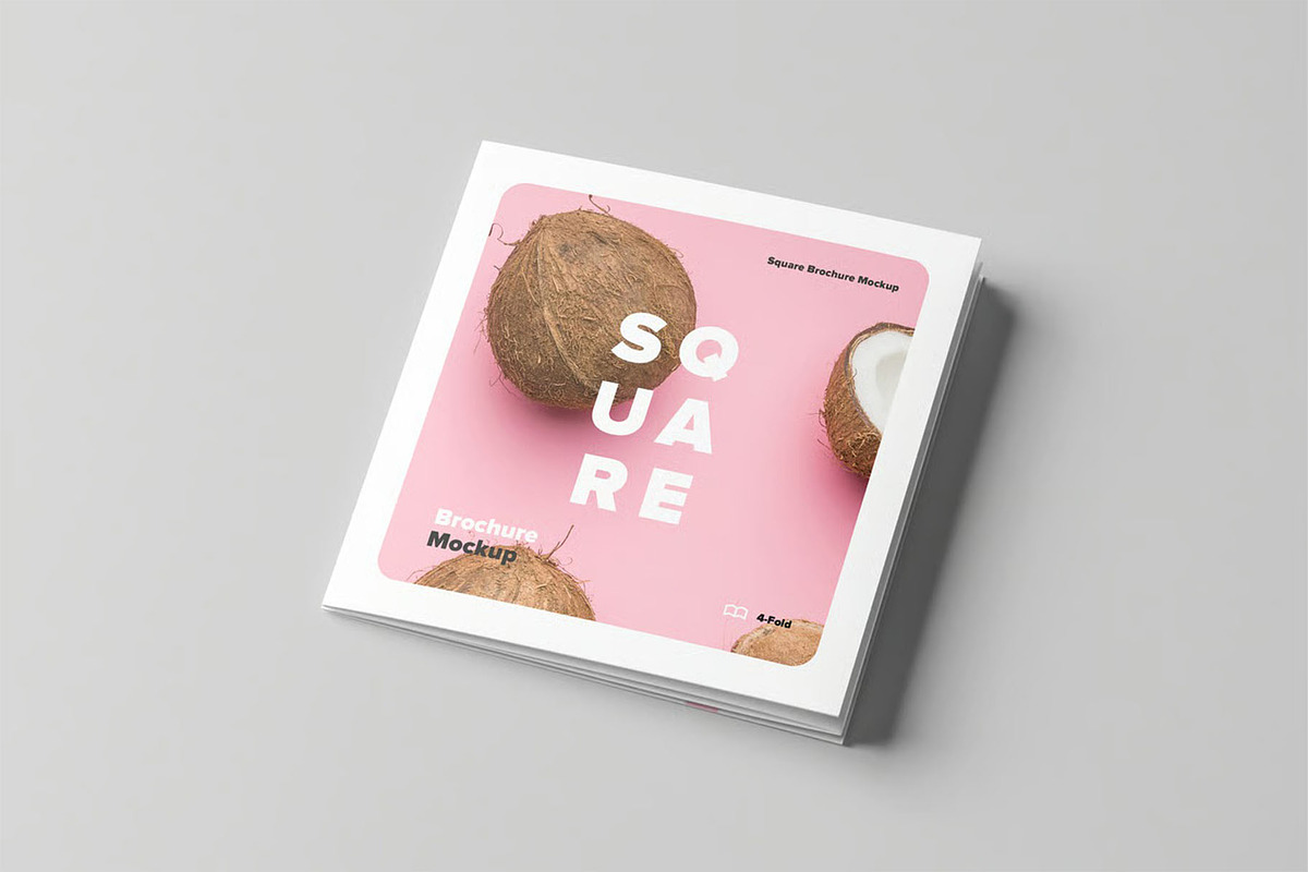 Four Fold Square Brochure Mock-up, an Advertising Mockup by zippypixelstudio (Photo 7 of 13)