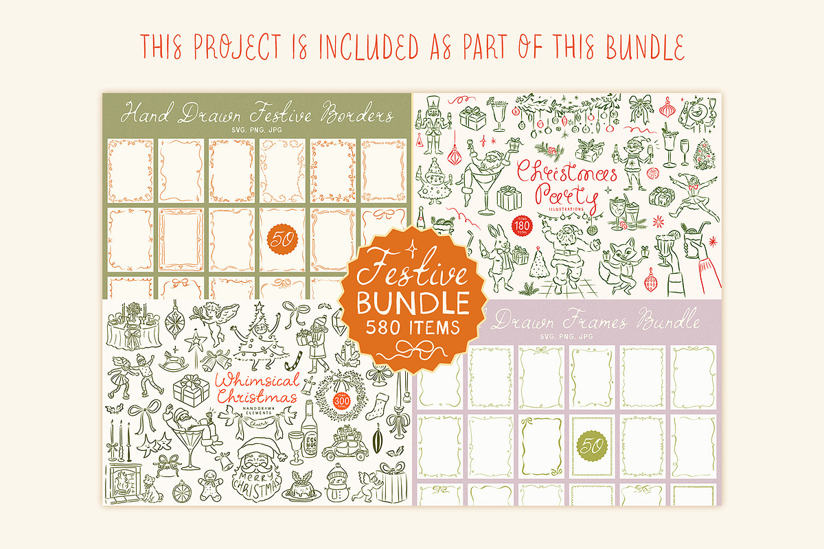 Hand Drawn Christmas Quirky Clipart, a Seasonal Illustration by Ayya Studio (Photo 12 of 12)