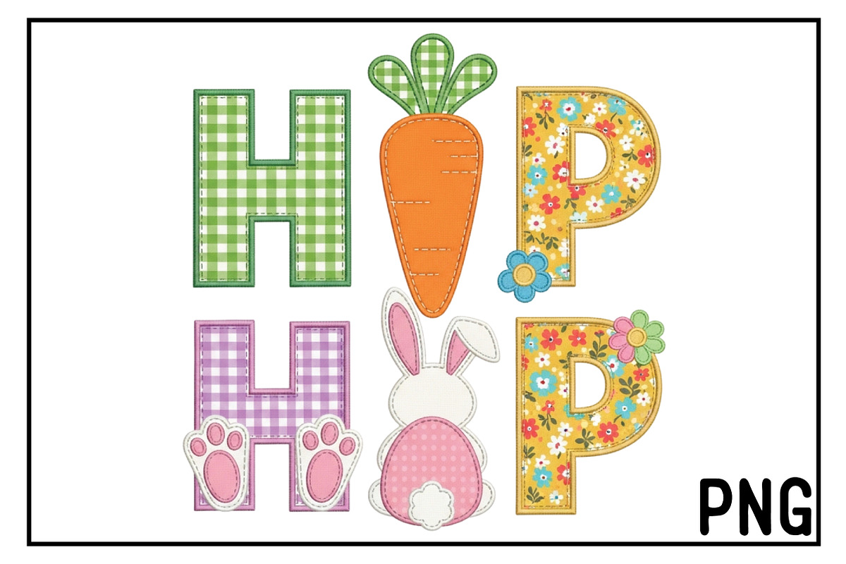 Patchwork Easter Hip Hop PNG, an Illustration by Black Bird Studio (Photo 1 of 3)