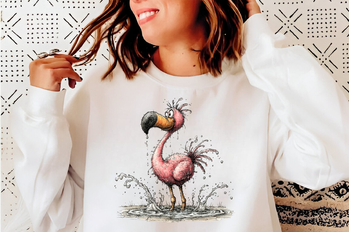 Whimsical Summer Flamingo Clipart, an Illustration by SinaCreation (Photo 7 of 9)