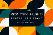 Geometric Shapes. Brush stamp, a Brush Add-On by Graphic Art (Thumbnail 1 of 7)