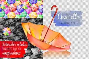 Umbrella. Patterns & sets.