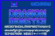 Dragon Monster font, a Font by weknow (Thumbnail 1 of 8)