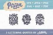Pizza Lettering Quotes, a Decorative Illustration by Artlana (Thumbnail 1 of 2)
