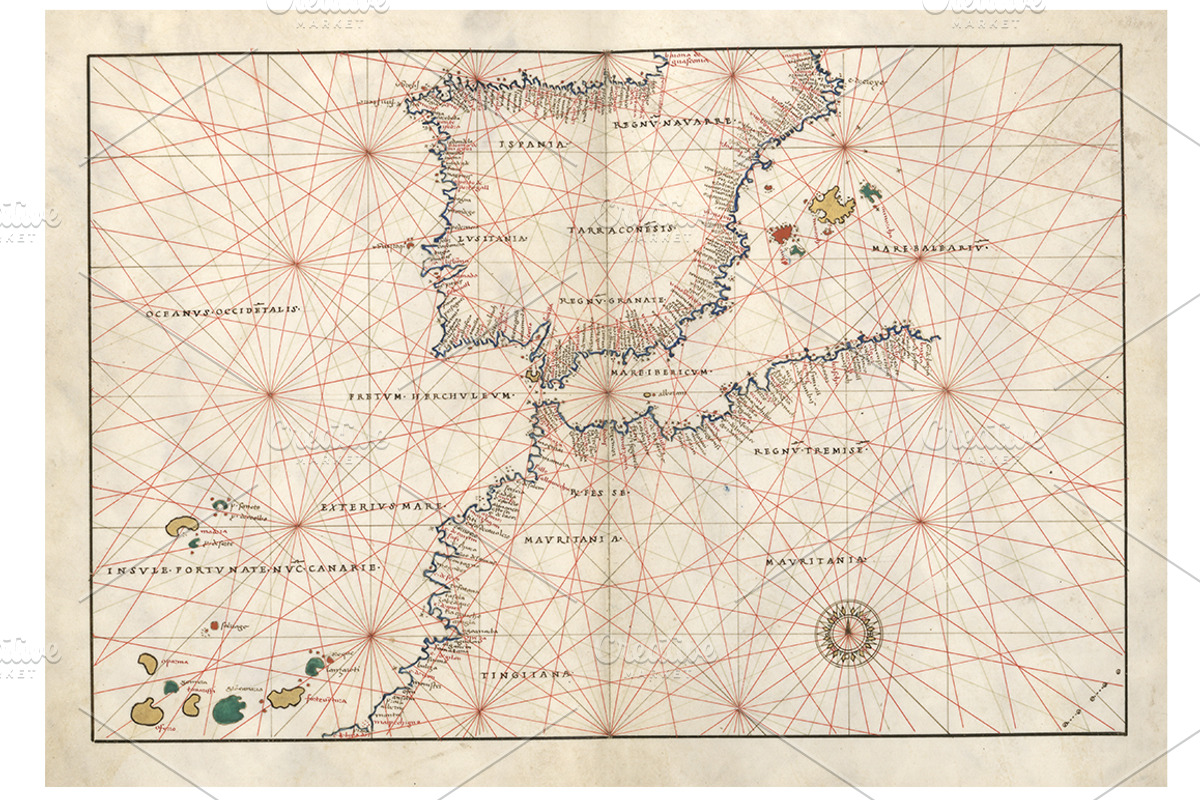 Antique Nautical Charts, a Texture Graphic by Blue Line Design (Photo 10 of 21)