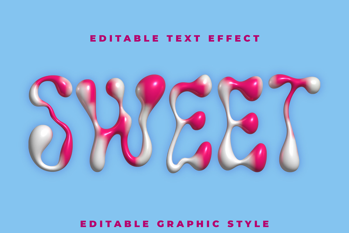 Glossy Liquid Text Effect preview 3
