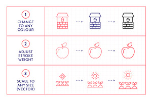 Farm Line Icons