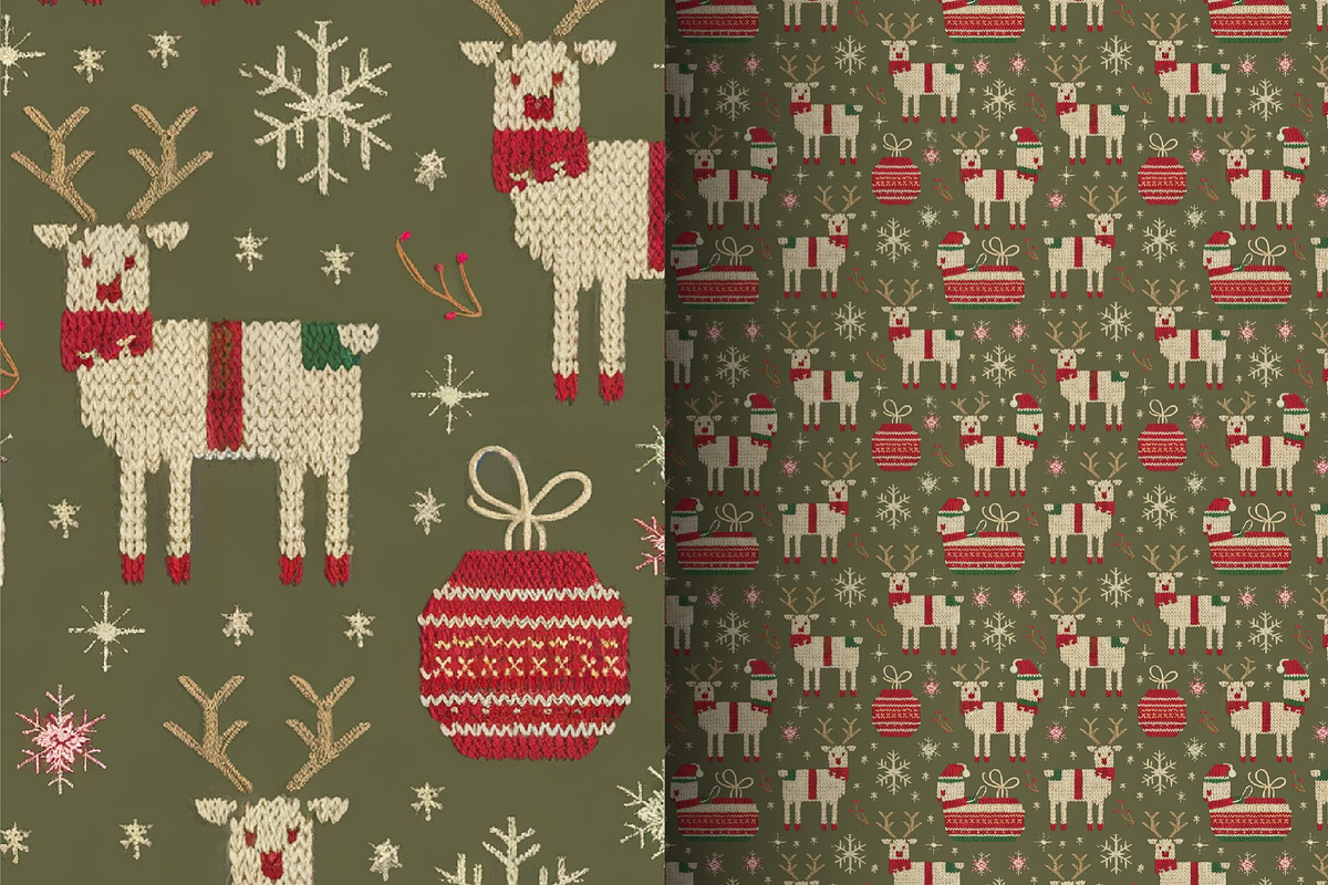 Christmas Ugly Seamless Pattern, a Pattern Graphic by DIYnArtShop (Photo 4 of 11)