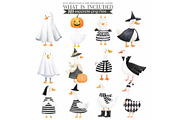 Watercolor Halloween Goose Clipart, an Illustration by CharmClipart (Thumbnail 6 of 10)