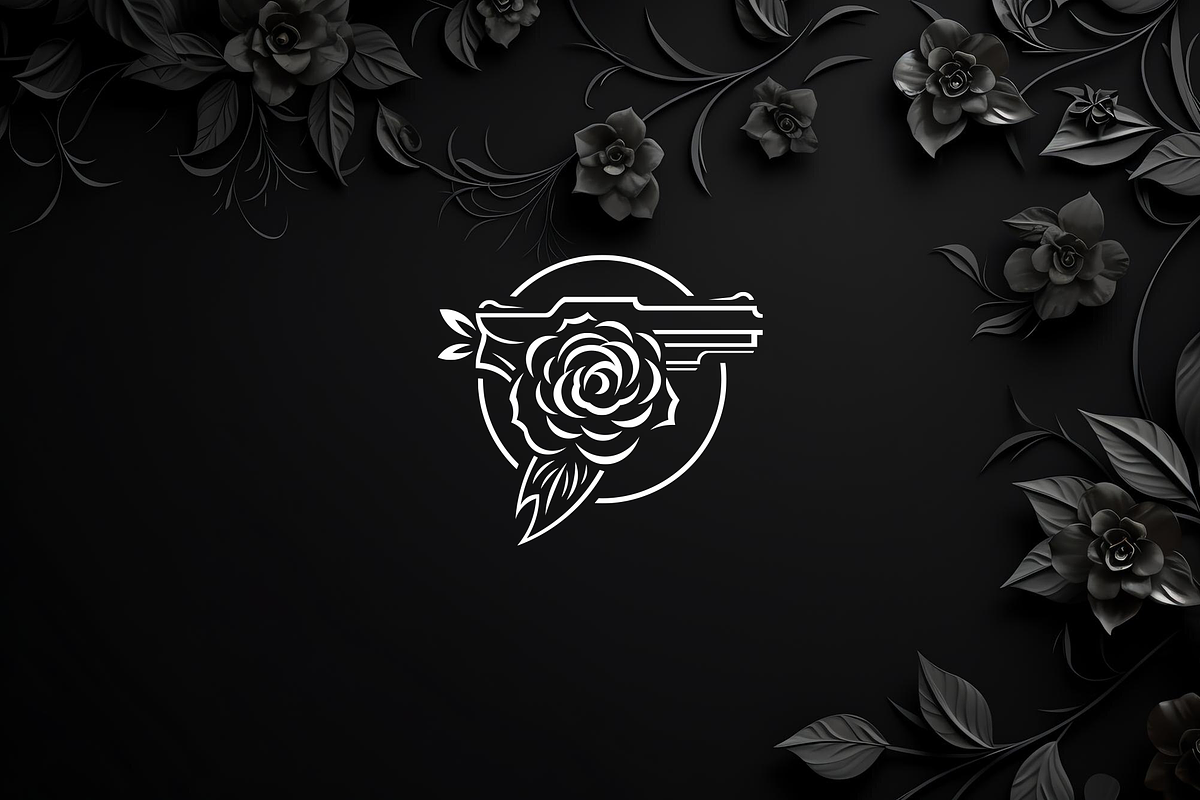 Minimalist Gun and Rose Logo, a Branding & Logo Template by Luxury Logos (Photo 2 of 4)