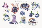 Watercolor Blueberries, a Food Illustration by PeDe Designs (Thumbnail 3 of 4)