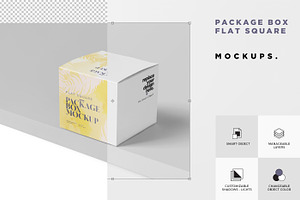 Package Box Mock-Up - Flat Square