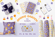 Spring Garden - Patterns and Clipart, an Illustration by Nova Studio (Thumbnail 1 of 12)