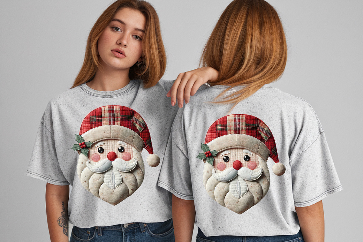 Patchwork Christmas Clipart, an Illustration by SinaCreation (Photo 3 of 11)