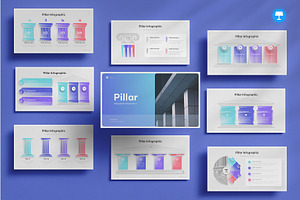 Pillar Infographics Keynote, a Presentation Template by Pixslides