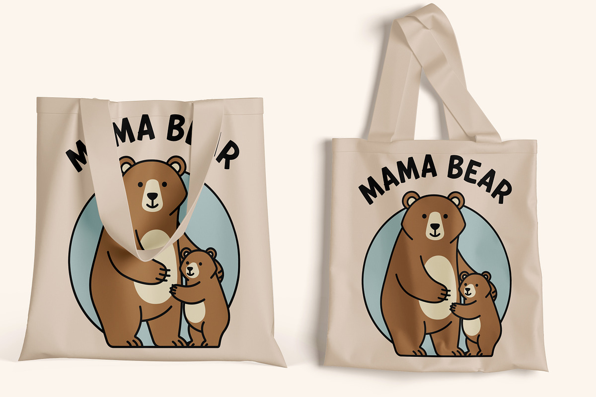 Mama Bear Mother's Day Shirt SVG, an Animal Illustration by Ghagra (Photo 5 of 7)