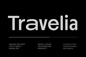 Travelia Sans Serif Font Family