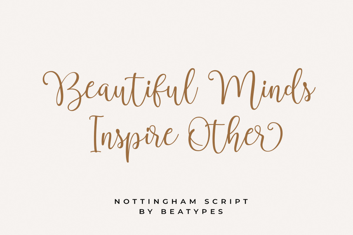 Nottingham Script, a Script Font by Beautypes (Photo 5 of 8)