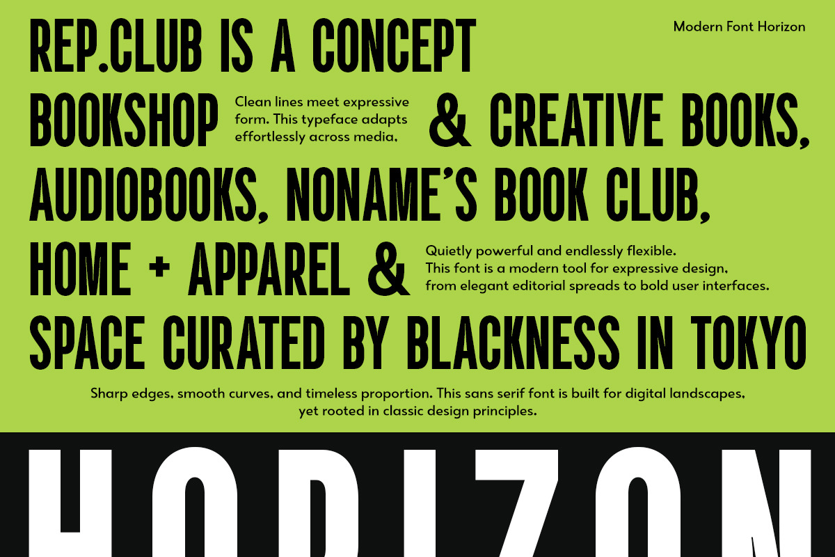 GC Horizon - Modern Bold Condensed, a Sans Serif Font by Glyphonic (Photo 2 of 15)