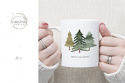 Christmas fairy forest watercolor, an Animal Illustration by BrushArtDesigns (Thumbnail 10 of 11)