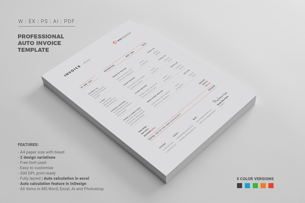 Invoice, a Stationery Template by Diverter (Photo 9 of 12)