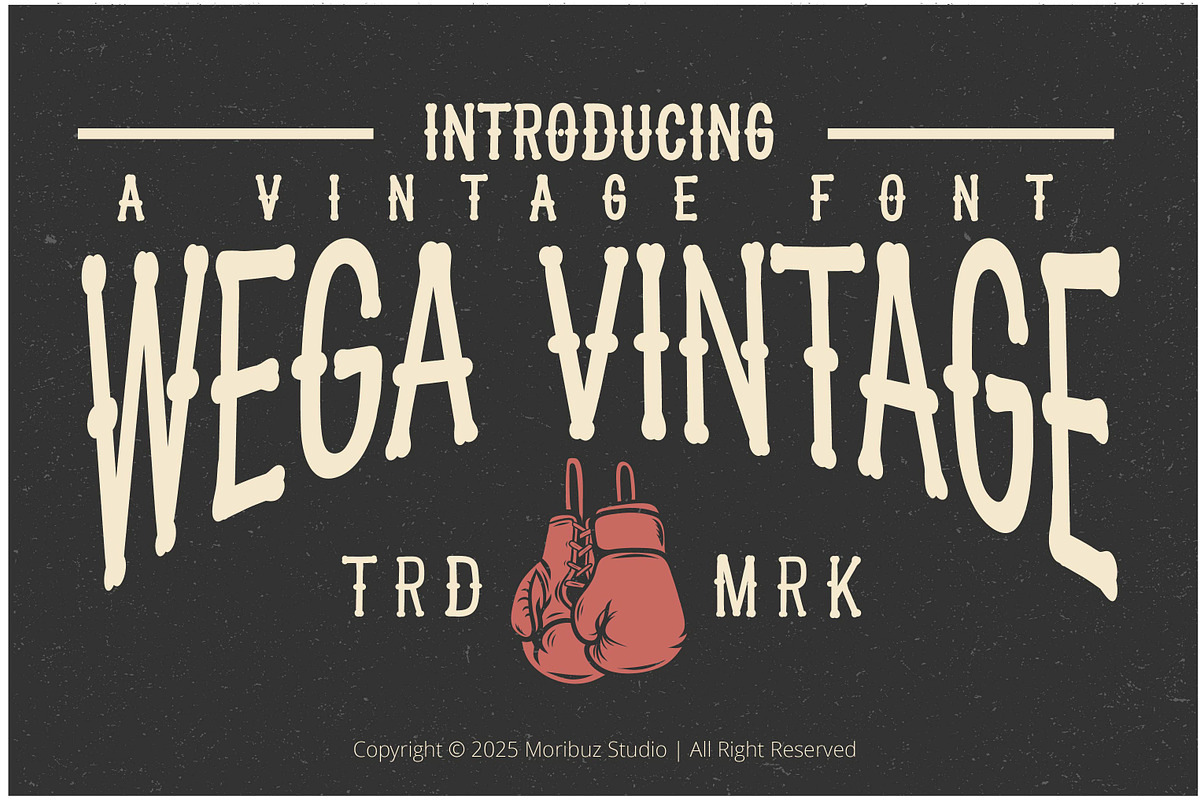 Wega | Vintage Font, a Slab Serif Font by Moribuz Studio (Photo 1 of 3)