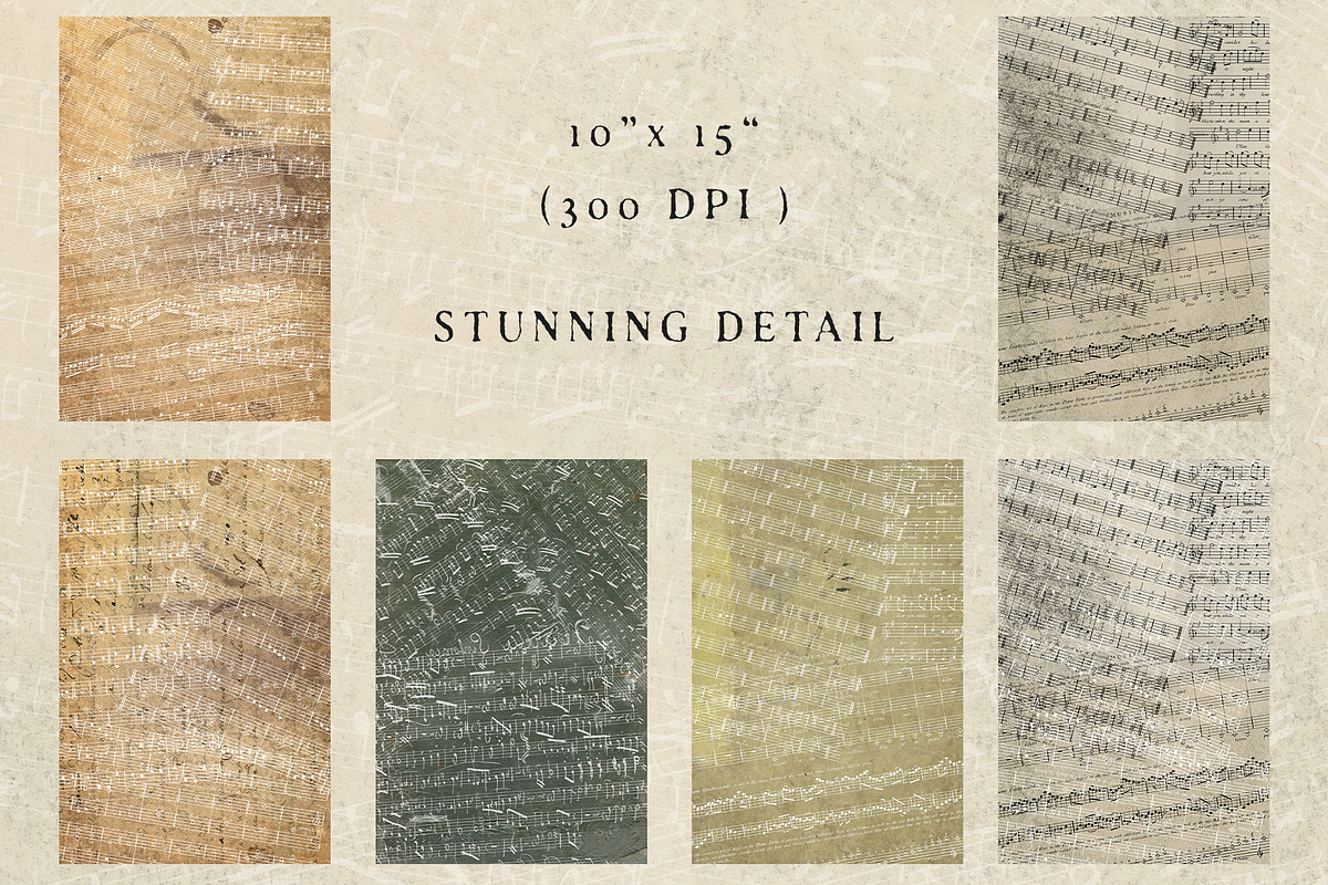 Vintage Sheet Music Overlays, a Pattern Graphic by Century Library (Photo 2 of 17)