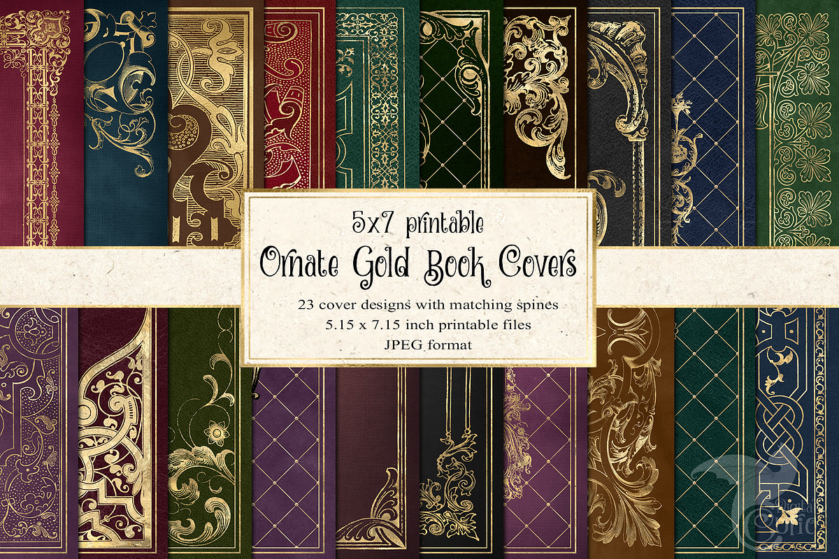5x7 Ornate Book Covers, a Texture Graphic by Digital Curio (Photo 1 of 6)