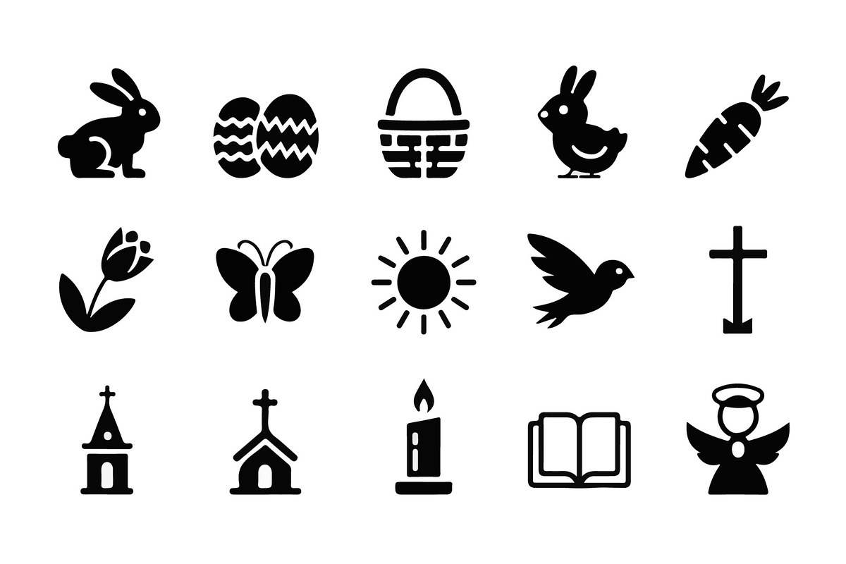 Easter Icon Set, an UI Kit Template by MightyDesign (Photo 2 of 6)