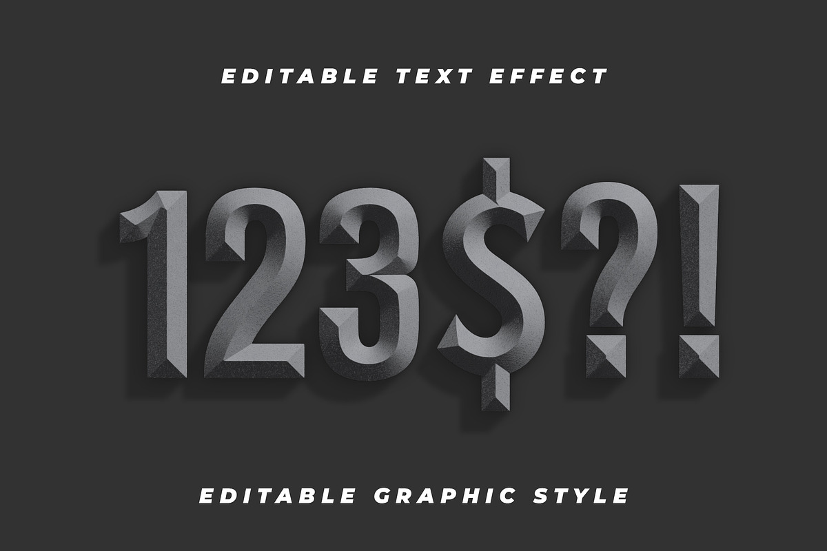 Rough Stone 3D Text Effect preview 2