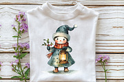 Cute Gothic Christmas Character Clip, an Illustration by CraftArtStudio (Thumbnail 5 of 6)
