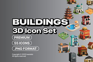 Building 3D Icons set, an Icon by Iwanistic