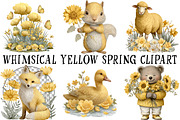 Whimsical Yellow Spring Clipart, an Illustration by OK Design (Thumbnail 2 of 6)