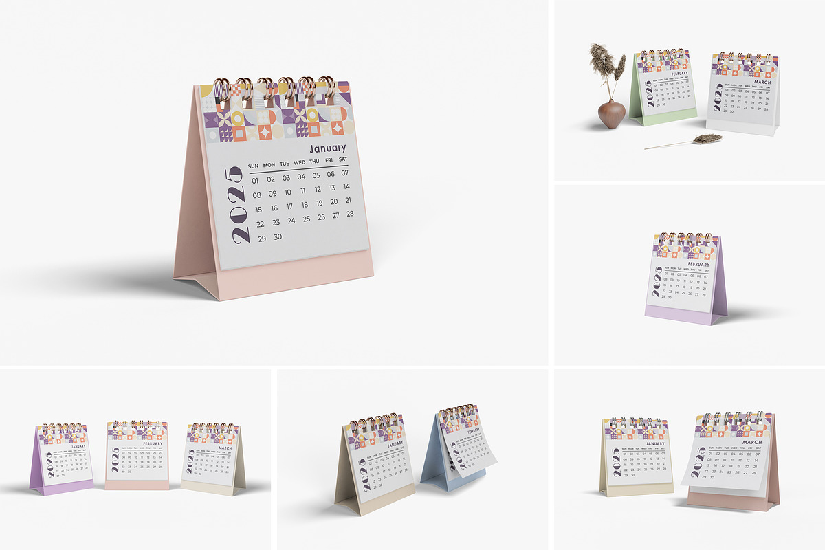 Desk Calendar Photoshop Mockup, a Books & Magazine Mockup by Graphic Deal (Photo 8 of 8)