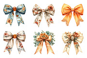 Autumn Coquette Bows Clipart, an Illustration by CreationArt (Thumbnail 2 of 5)