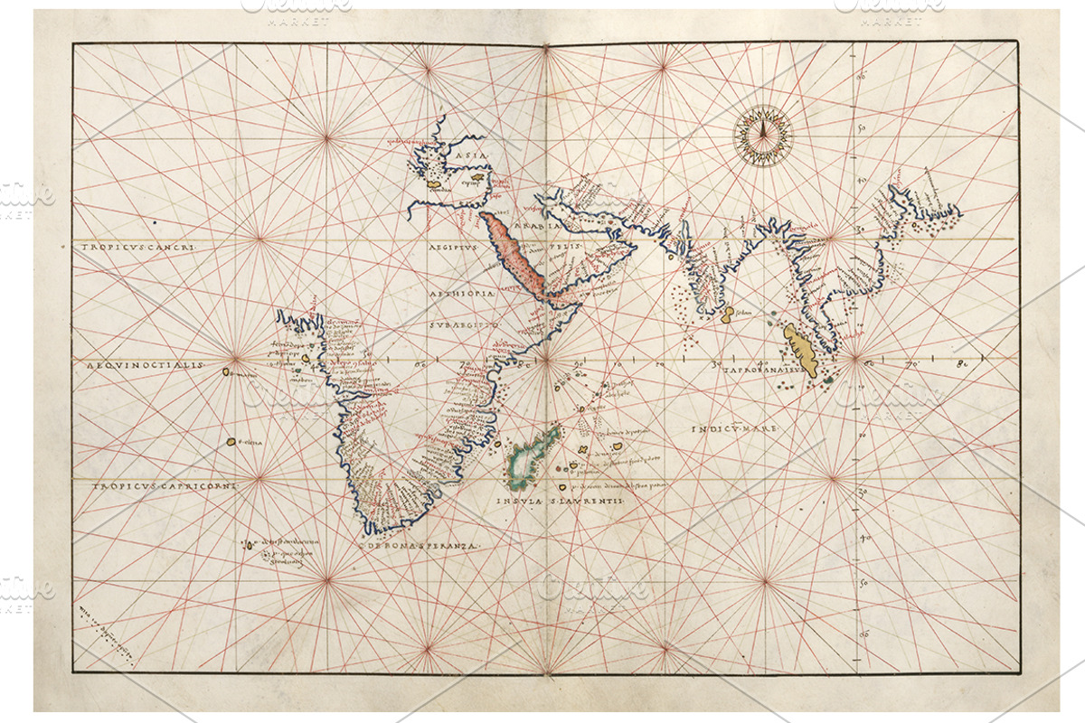 Antique Nautical Charts, a Texture Graphic by Blue Line Design (Photo 8 of 21)