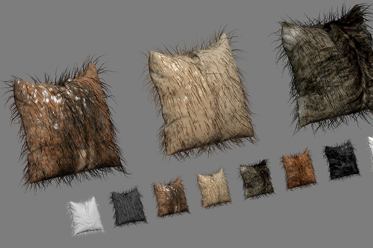 Collection of 38 fur pillows, an Object 3D Model by 3dmitruk (Photo 25 of 112)