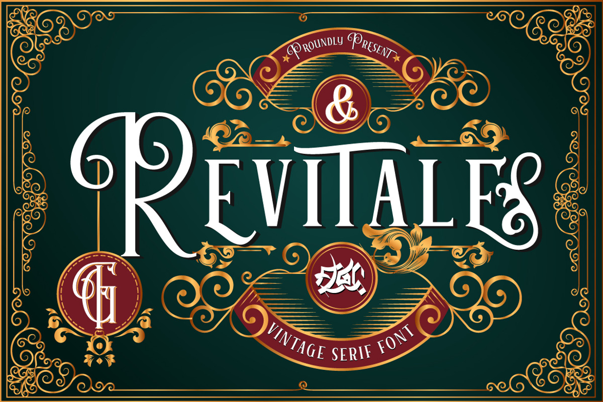 Revitale - A Vintage Serif Font, a Serif Font by Vava Aryanto (Photo 1 of 8)