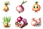 Watercolor Onion Clipart, an Illustration by DreamArtGraphic (Thumbnail 4 of 5)