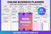 Printable Online Business Planner, a Stationery Template by Shumaya (Thumbnail 1 of 7)