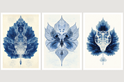 Role Co. Cyanotype Leaf in Symmetry, a Texture Illustration by milatovar (Thumbnail 4 of 21)