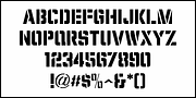 Utility Stencil JNL, a Font by Jeff Levine Fonts (Thumbnail 3 of 5)