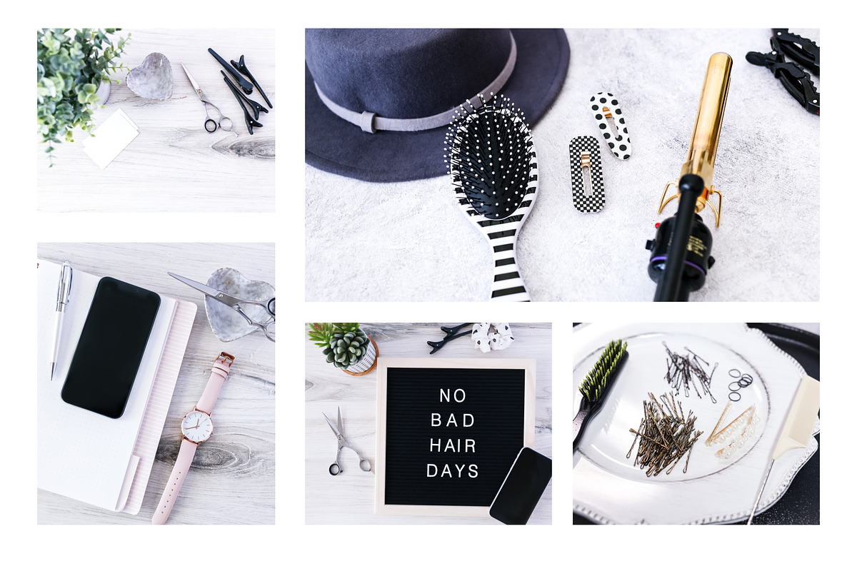 Hairstylist Bundle Stock Photos, a Beauty & Fashion Photo by SunnyTangerine Stock (Photo 6 of 7)
