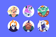 Fantasy characters avatars set, a Person Illustration by PaperTrident (Thumbnail 2 of 5)